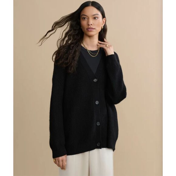 Jenni Kayne Cashmere Cocoon Cardigan in Black Size Small - Picture 1 of 7